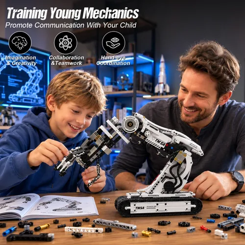 Vista 7 de Gohero Kit de brazo de robot con seguimiento técnico 1468PCS STEM Control