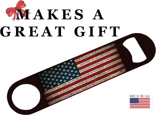 Vista 4 de Bandera de Estados Unidos Promesa de lealtad Abrebotellas Velocidad Regalo resistente Patriótico Estados Unidos de América EE.UU