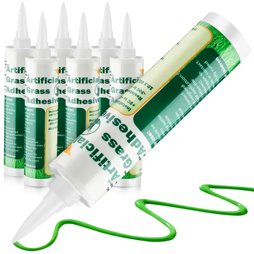 Vista 11 de Threlaco 2 Tubos de Pegamento para Césped Artificial 10 oz, Cinta de Césped Artificial, Pegamento Concentrado para Pintura de Césped, Adhesivo