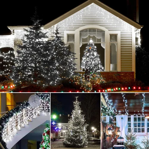 Vista 6 de Luces de Navidad para exteriores, 300 luces LED de 108 pies con 8 modos, enchufe de extremo a extremo, certificado UL, guirnalda de luces