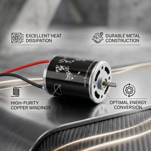 Vista 2 de Motor de coche a control remoto, motor cepillado de orugas a control remoto, motor sin escobillas con sensor para coche RC escala 1/10 (20T) axial