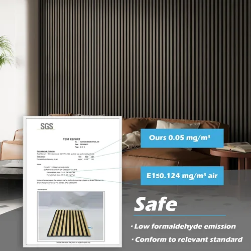 Vista 5 de Art3d Paquete de 2 paneles acústicos de madera de 48 x 24 pulgadas para pared, paneles de listones de madera insonorizados para pared y techo