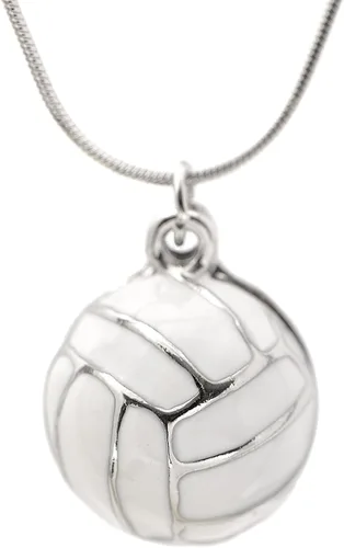 Vista 2 de ChelseachicNYC - Collar de voleibol blanco