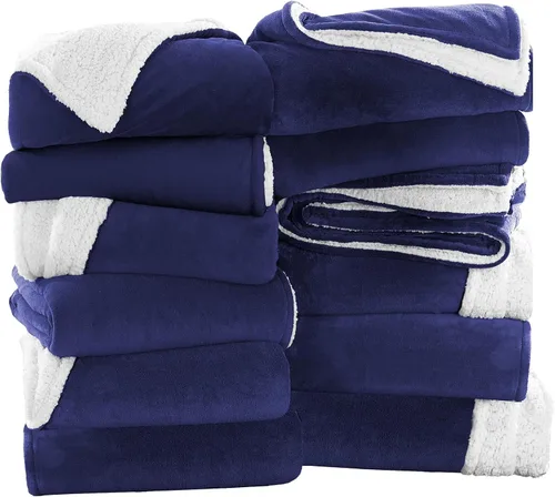 Vista 36 de IR Imperial Rooms Mantas Sherpa de color rosa bebé tamaño King para cama – Paquete al por mayor de 9 mantas Sherpa – Manta suave y esponjosa