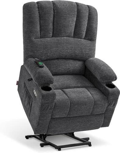 Vista 16 de MCombo Silla Reclinable Elevadora Eléctrica de Gran Tamaño para Ancianos, Silla Elevadora con Calor y Masaje, Reclinable Elevadora para Grandes