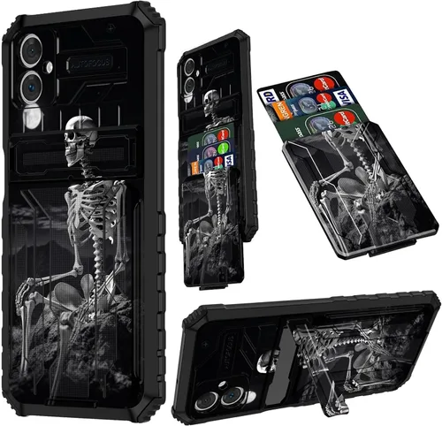 Vista 118 de Funda para Samsung A13 5G, Galaxy A13 5G con tarjetero desmontable atril resistente a prueba de golpes funda protectora para Samsung Galaxy A13 Gato