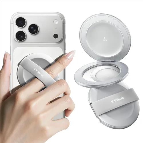 Vista 10 de TORRAS Soporte magnético para teléfono, cómodo anillo de silicona, compatible con accesorios MagSafe, soporte 4 en 1 para iPhone 17 Pro Max 16 15 14