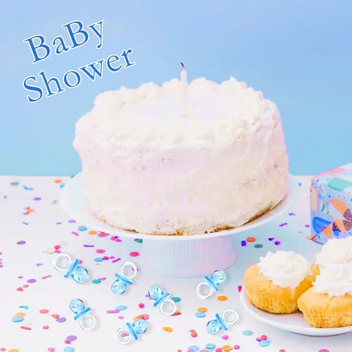 Vista 8 de 200 piezas de 2.18 cm de chupete de bebé para baby shower, chupete de plástico para baby shower, decoración de fiesta de baby shower, fiesta