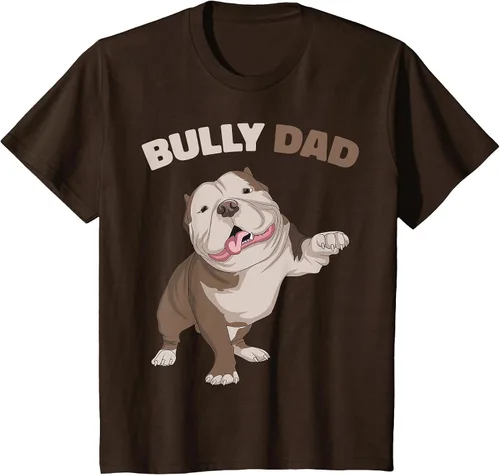Vista 62 de American Bully Dad Dog Owner Father Funny Men T-Shirt Asphalt Grey