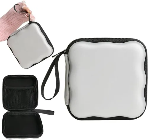 Vista 26 de Funda de almacenamiento para cargador, diseño de ondas, protector de cargador de viaje, organizador de cables para auriculares, caja