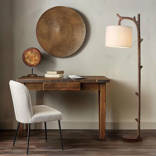 Vista 14 de OYEARS Lámpara de pie de 65 pulgadas con luz nocturna, lámpara de pie estilo granja para dormitorio, lámpara de pie alta para sala de estar, lámpara