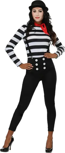 Vista 2 de Disfraz de Mime para mujer