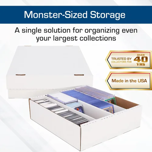 Vista 2 de BCW Monster Box - Caja de almacenamiento de tarjetas coleccionables de 3 unidades Capacidad para 3200 tarjetas Almacenamiento de tarjetas