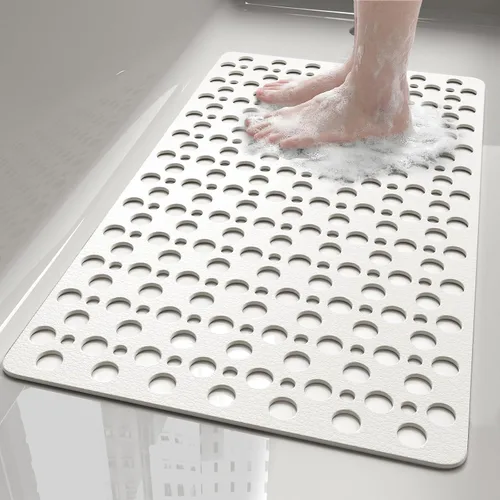 Vista 10 de XIYUNTE Alfombra de Baño para Bañera Antideslizante Alfombra de Ducha - 28" x 15" Alfombra de Bañera TPE Suave Antideslizante Alfombras de Ducha