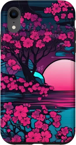 Vista 25 de Synthwave Cherry Blossoms Case for iPhone 17