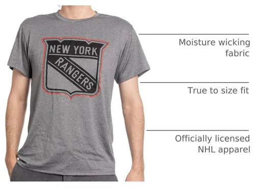 Vista 4 de Calhoun NHL - Camiseta de manga corta para hombre que absorbe la humedad New York Rangers
