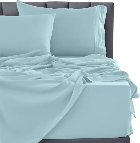 Vista 75 de LUX Décor - Juego de sábanas Twin de microfibra ultrasuave de 3 piezas con sábana encimera, sábana bajera de 16 pulgadas de profundidad y funda