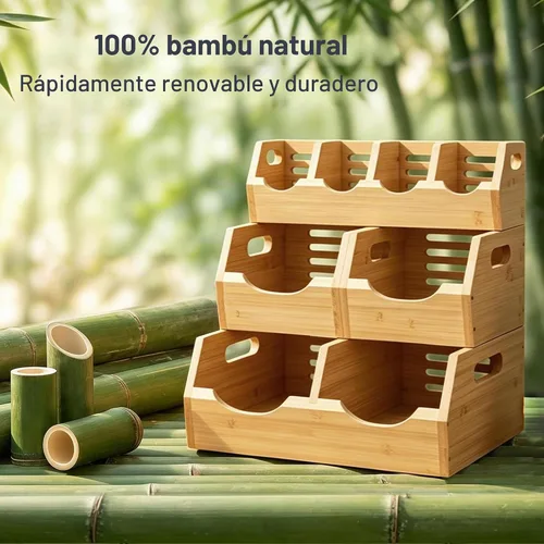 Vista 3 de Contenedor de almacenamiento para papas y cebollas, apilable
