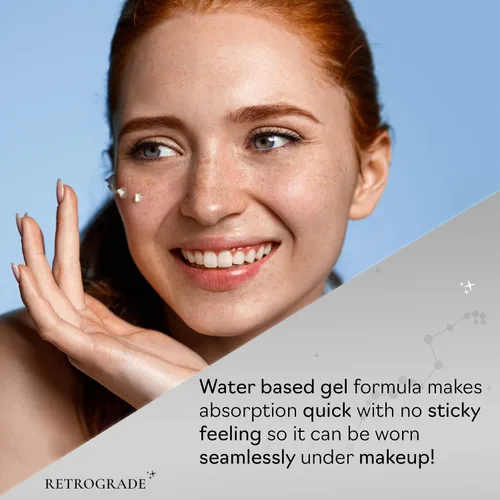 Vista 6 de Retrograde Skin Care Hydra - Crema de gel de agua ultra hidratante con ácido hialurónico para piel seca, sin aceite, loción facial no comedogénica