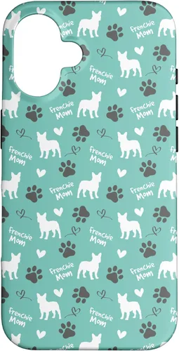Vista 32 de Frenchie Mom French Bulldog Mom Blue Women Case for iPhone 17