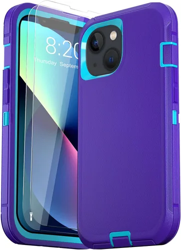 Vista 15 de Funda para iPhone 13 (6.1 pulgadas), con 2 protectores de pantalla de vidrio templado