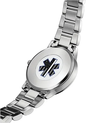 Vista 3 de Citizen Reloj de mujer Thin White Line con esfera multifunción para mujer FD2048-55E EMT Personal médico Plateado Citizen Thin White Line para hombre