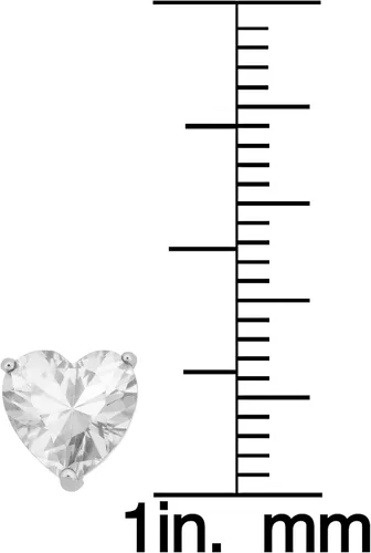 Vista 3 de Kooljewelry Pendientes de plata de ley y circonita cúbica con piedra natal