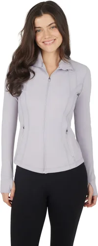 Vista 20 de 90 Degree By Reflex Chaqueta ligera atlética con cremallera completa, ajuste delgado, para correr, con aberturas para los pulgares Negro