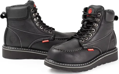 Vista 7 de SUREWAY Men's Heavy Duty Wedge Moc Toe Work Boots Soft/Composite/Steel Toe