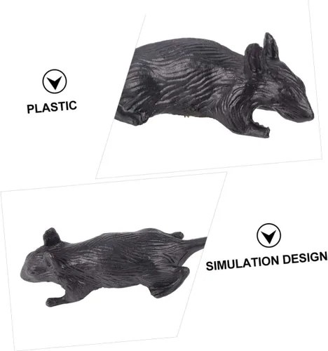 Vista 9 de Vaguelly 10pcs Realistic Halloween Fake Mouse Prank Scary Plastic Mice for Party Decorations Creepy Simulation for and Themed Events