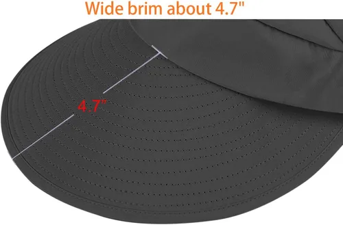 Vista 4 de HINDAWI - Sombreros de sol para mujer, ala ancha, protección UV, visera para playa de verano