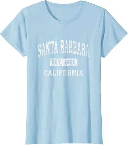 Vista 24 de Camiseta deportiva clásica de Santa Bárbara California CA, Negro, S