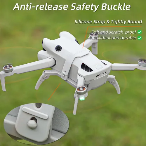Vista 3 de Tren de aterrizaje extendido para DJI Mini 4 Pro, pata de araña de aterrizaje plegable compatible con accesorios Mavic Mini 4 Pro, gris