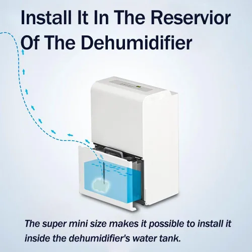 Vista 8 de Bomba de sumidero pequeña automática con sensor de agua, elevación de 8 pies, 70 GPH 115 V/230 V, mini bomba de condensado con interruptor