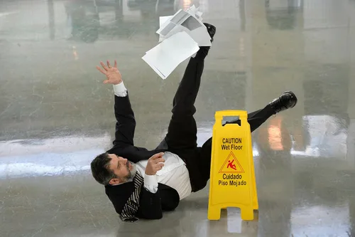 Vista 3 de Tiger Chef, señal de precaución de piso mojado, plegable con 2 caras, señal de precaución de piso Caution Wet Floor, 24 pulgadas por 12 pulgadas