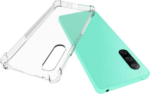 Vista 3 de USTIYA Funda para Sony Xperia 10 V Clear TPU Cuatro Esquinas Cubierta Protectora Transparente Suave