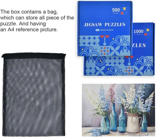 Vista 7 de Vase Flower Jigsaw Puzzles 500 Pieces for Adults with Mesh Storage Bag 2011390