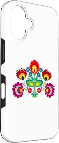 Vista 3 de iPhone 16 Polish Traditional Folk Pattern, Eastern Folklore Case
