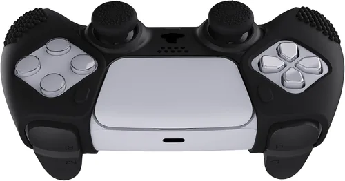 Vista 6 de PlayVital Funda de silicona ergonómica con tachuelas 3D para PS5 compatible con la estación de carga fundas protectoras de goma con 6 tapas