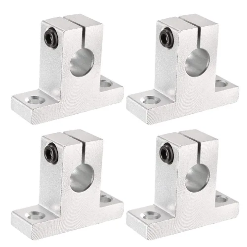 Vista 5 de uxcell Soporte de guía de riel de barra de sujeción lineal de aluminio SK8 para eje de 0.315 in de diámetro