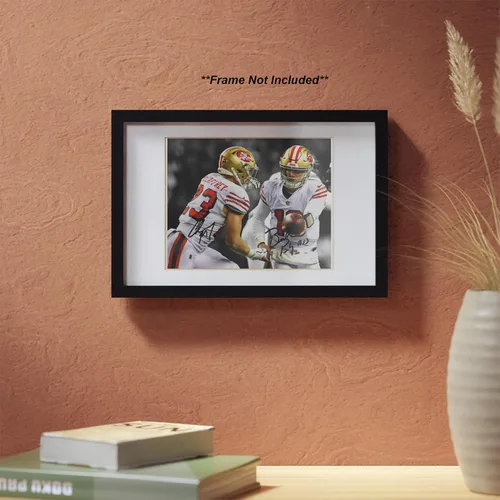 Vista 4 de Ikonic Fotohaus Brock Purdy Christian McCaffrey - Impresión de autógrafos con foto firmada, arte de pared para decoración del hogar