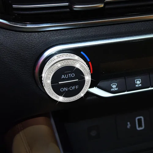 Vista 4 de TOMALL Bling - Cubierta de botón de aire acondicionado compatible con Nissan Sentra 2020-2025, cubierta de consola central de aire acondicionado