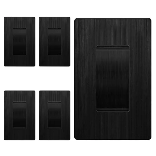 Vista 9 de LIDER Interruptor de pared sin marco, de 3 vías o de un solo polo, 15A -277VAC UL Listed, Brushed Gold, On/Off Rocker Switch, 3 Wire, Tough And