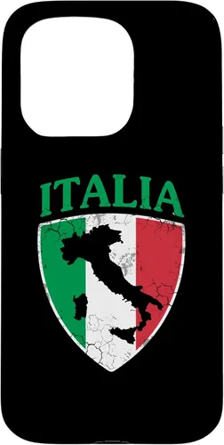 Vista 14 de Italia Flag Crest Italy Italian Family Vintage Distressed Case for iPhone 17