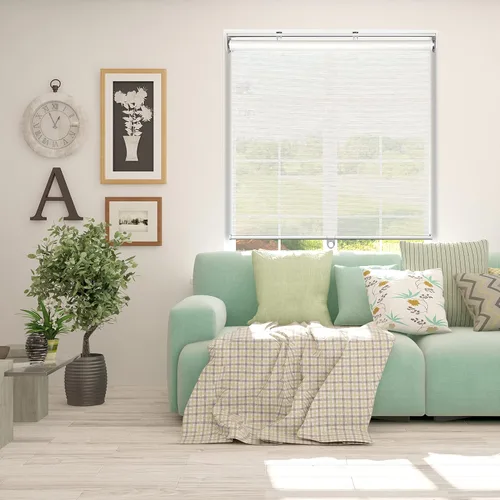 Vista 8 de ARLO BLINDS Persiana enrollable de tela de tejido natural, transparente, filtro de luz, inalámbrica, 22 pulgadas de ancho x 60 pulgadas de alto