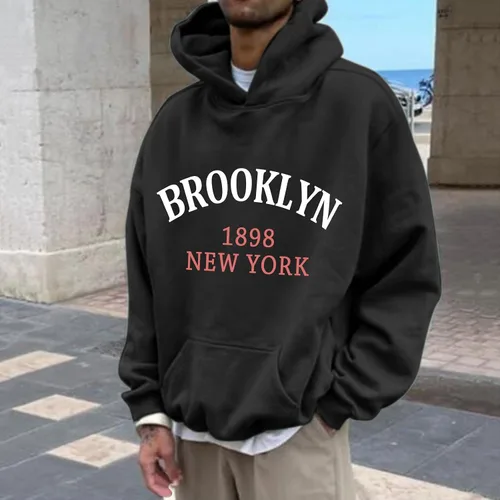 Vista 4 de EELHOE Mens Cropped Hoodie Casual Long Sleeve Novelty Tops with Hood Stretch Athletic Print Graphic Pullover