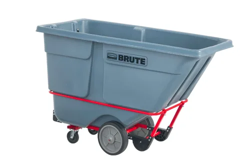 Vista 13 de Rubbermaid Commercial Products Camión volquete inclinable/carrito de basura/recolección de basura/reciclaje, 1/2 yarda cúbica, recolección de Negro
