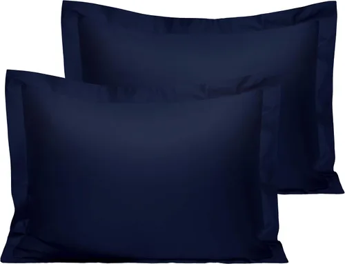 Vista 42 de NTBAY Fundas de almohada estándar de algodón – Fundas de almohada de algodón egipcio de 500 hilos, paquete de 2 fundas de almohada Oxford súper