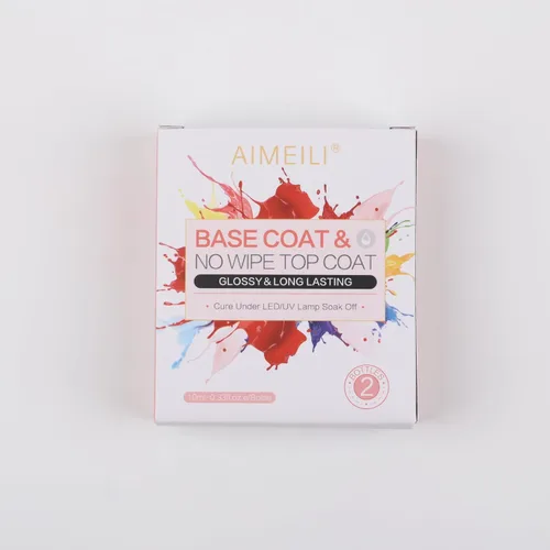 Vista 11 de AIMEILI Base y esmalte de uñas de gel para preparación de uñas, capa superior y base que no se limpia