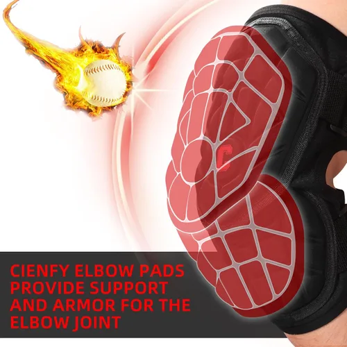 Vista 5 de Cienfy Protectores de antebrazo para bateadores para béisbol y sóftbol, coderas para jóvenes y adultos
